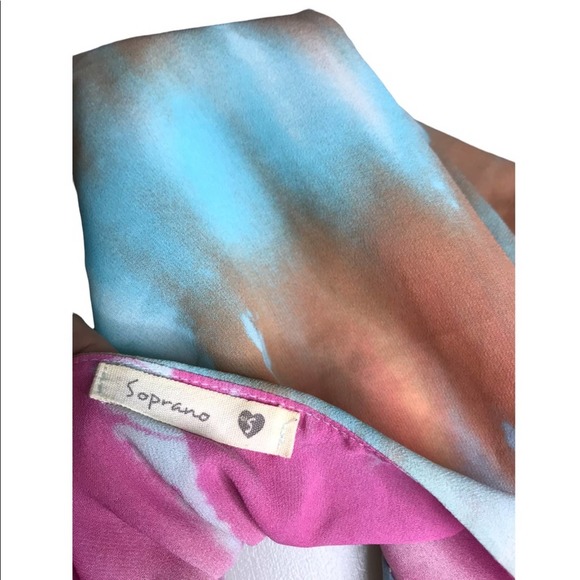 Soprano | Fun bright tie dye colorful spaghetti strap asymmetrical top - Picture 7 of 7